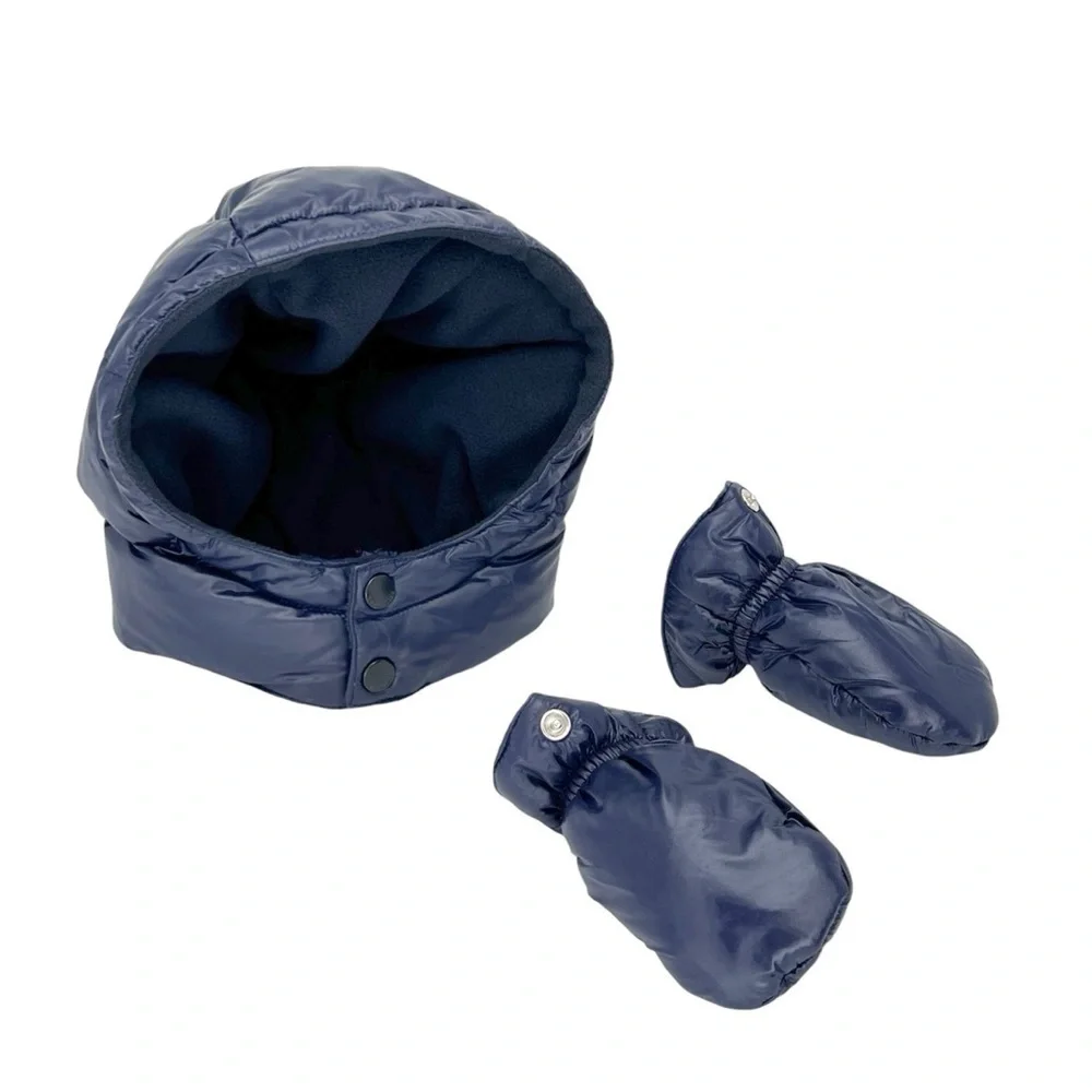Ralph Lauren Size 3 Months Down Puffer Snowsuit Navy Blue Jacket Pants New NWT